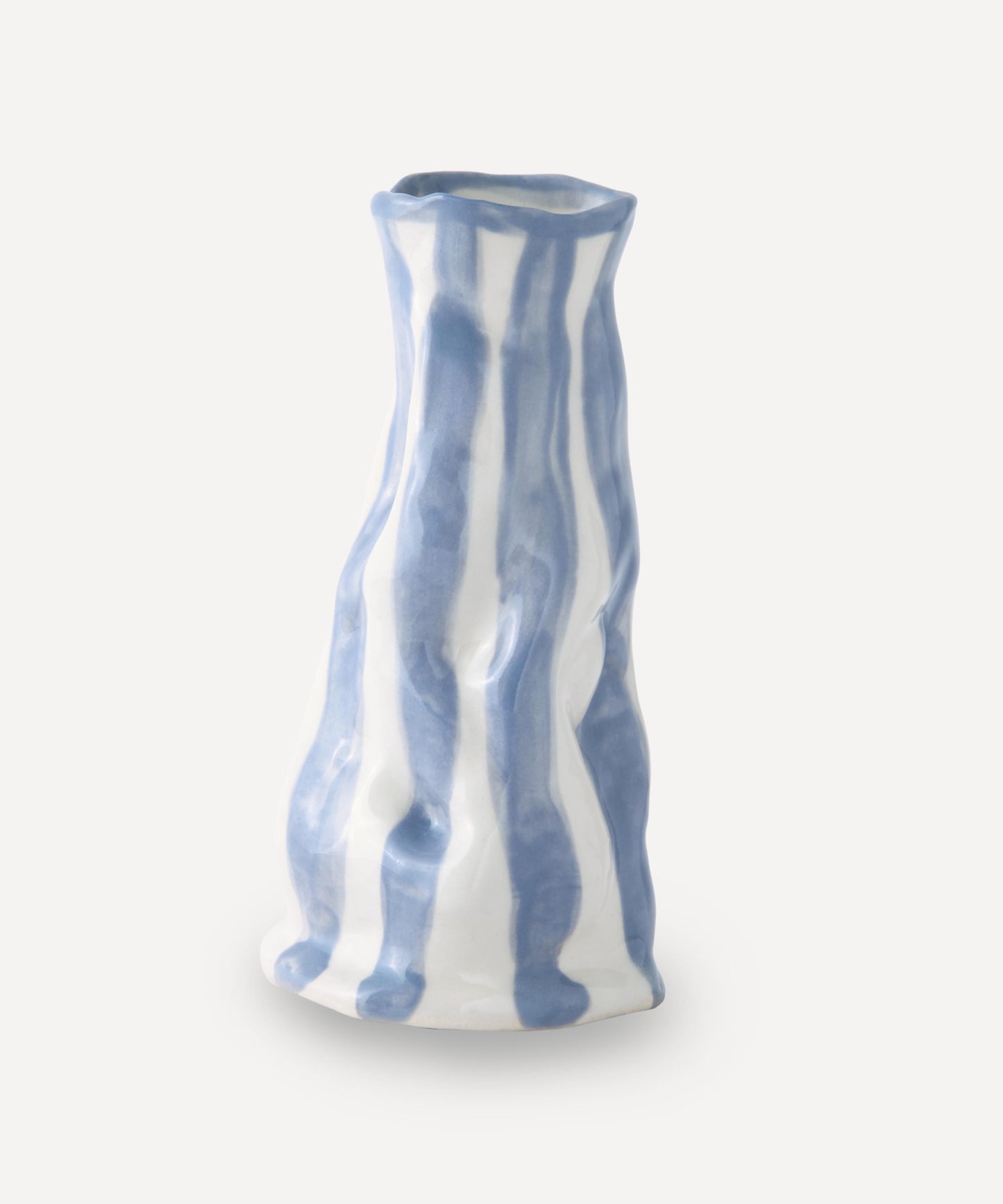 Light lavender candy stripe vase