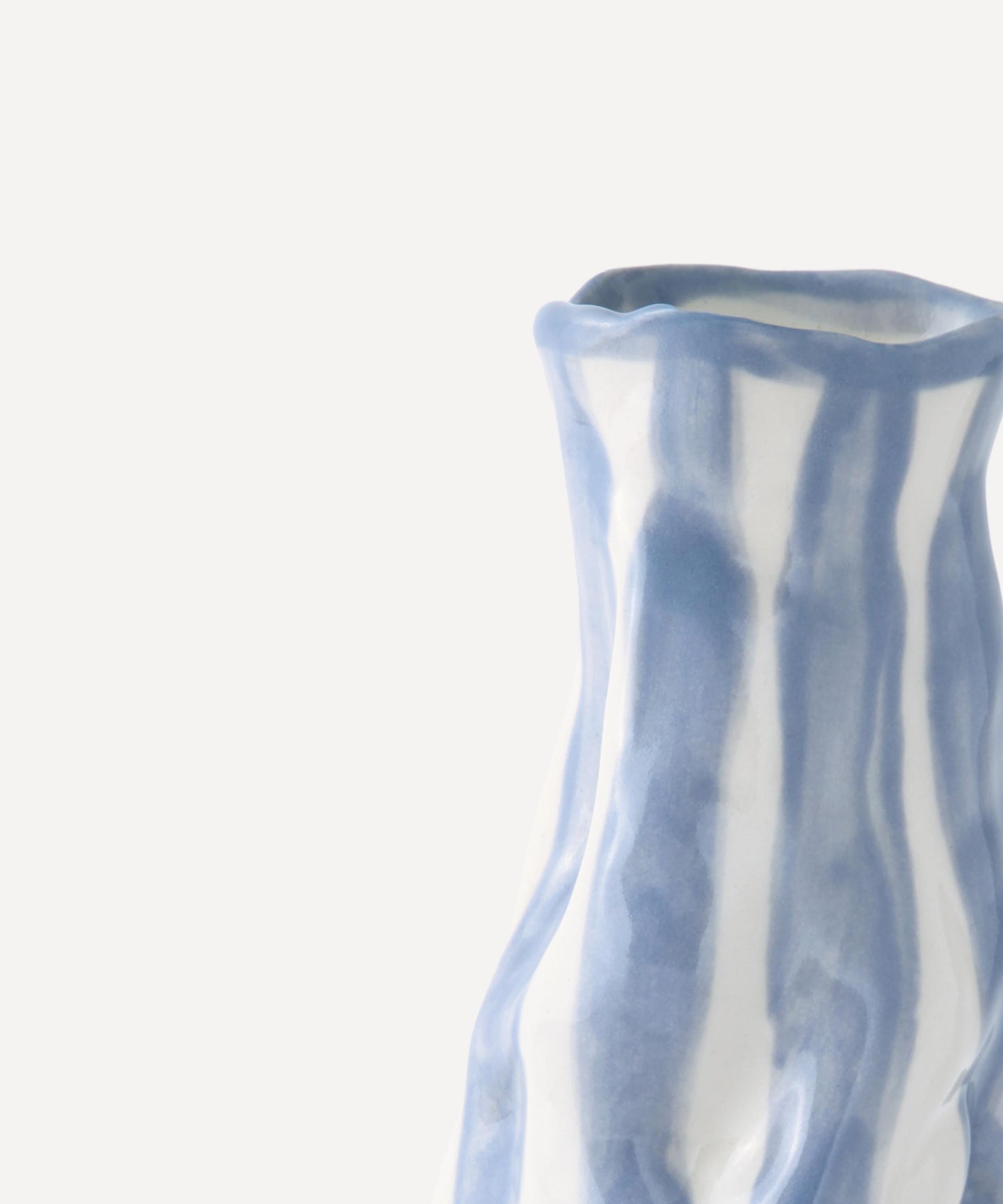 Light lavender candy stripe vase