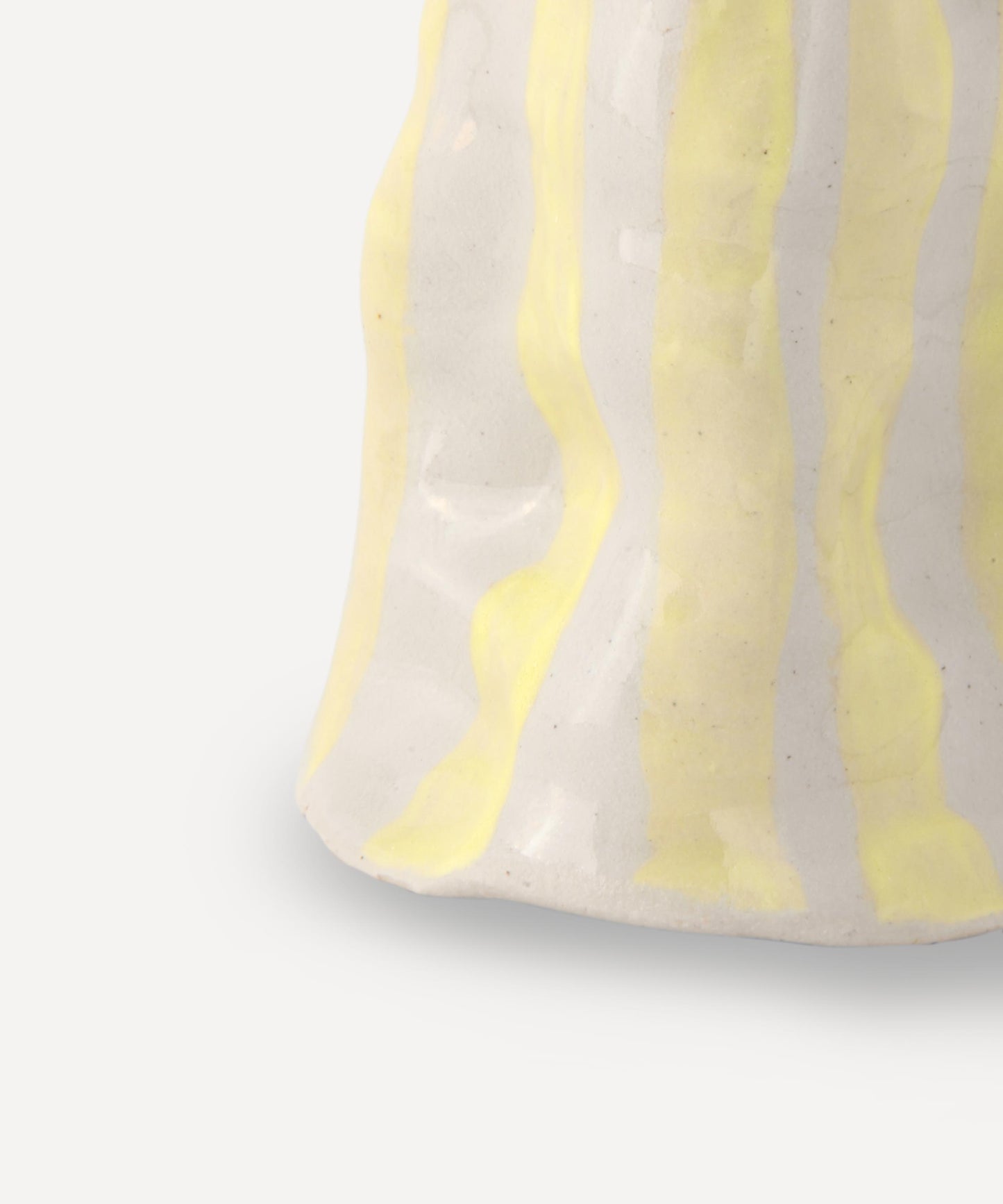 Light Yellow Candy Stripe Candle Holder