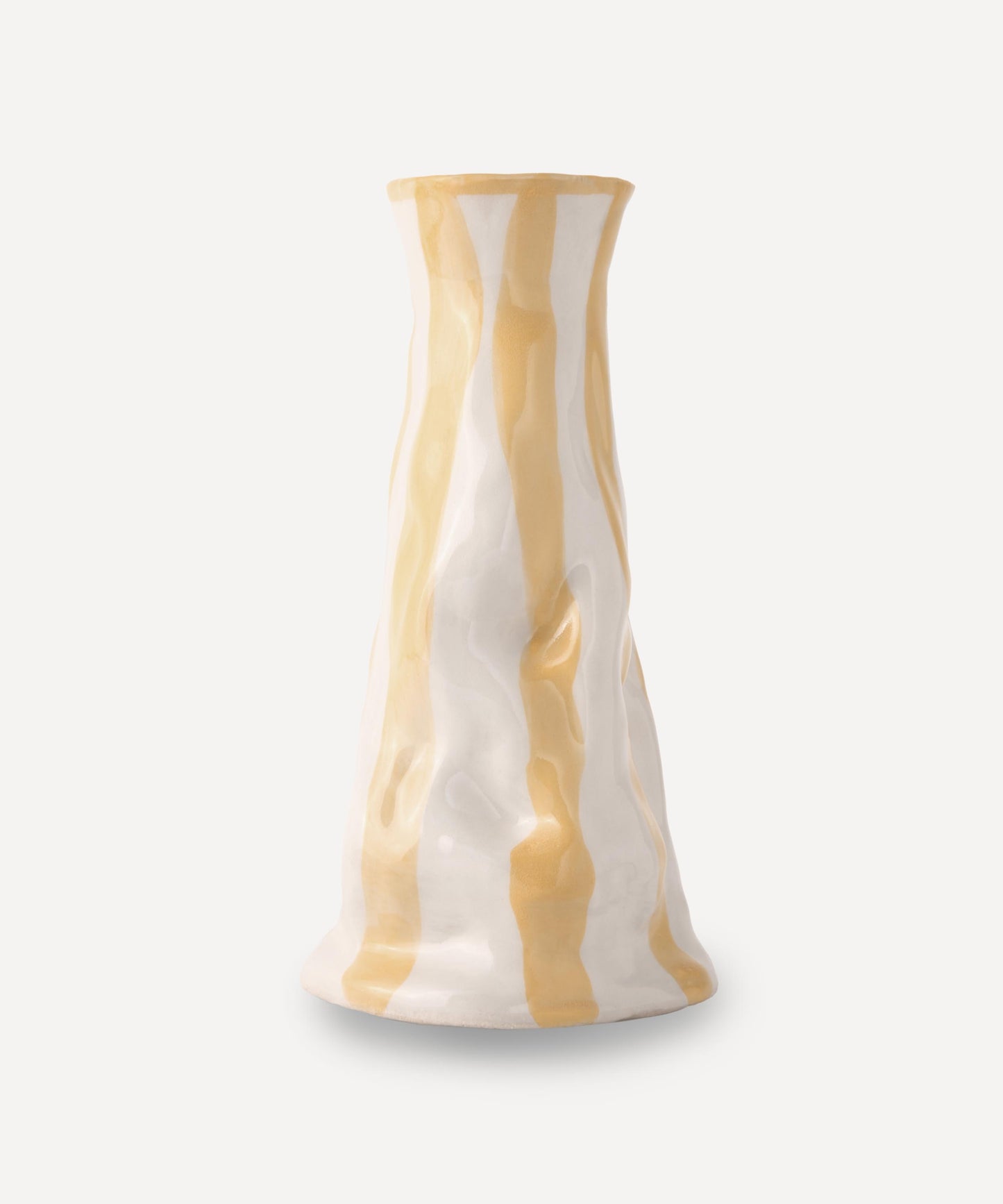 Straw candy stripe vase