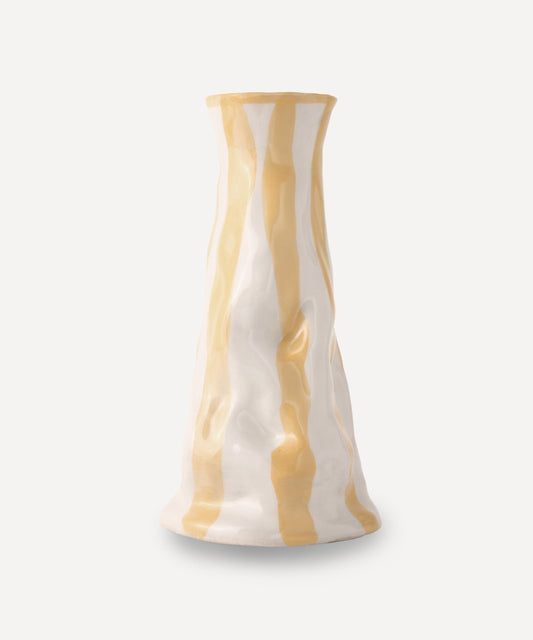 Straw candy stripe vase