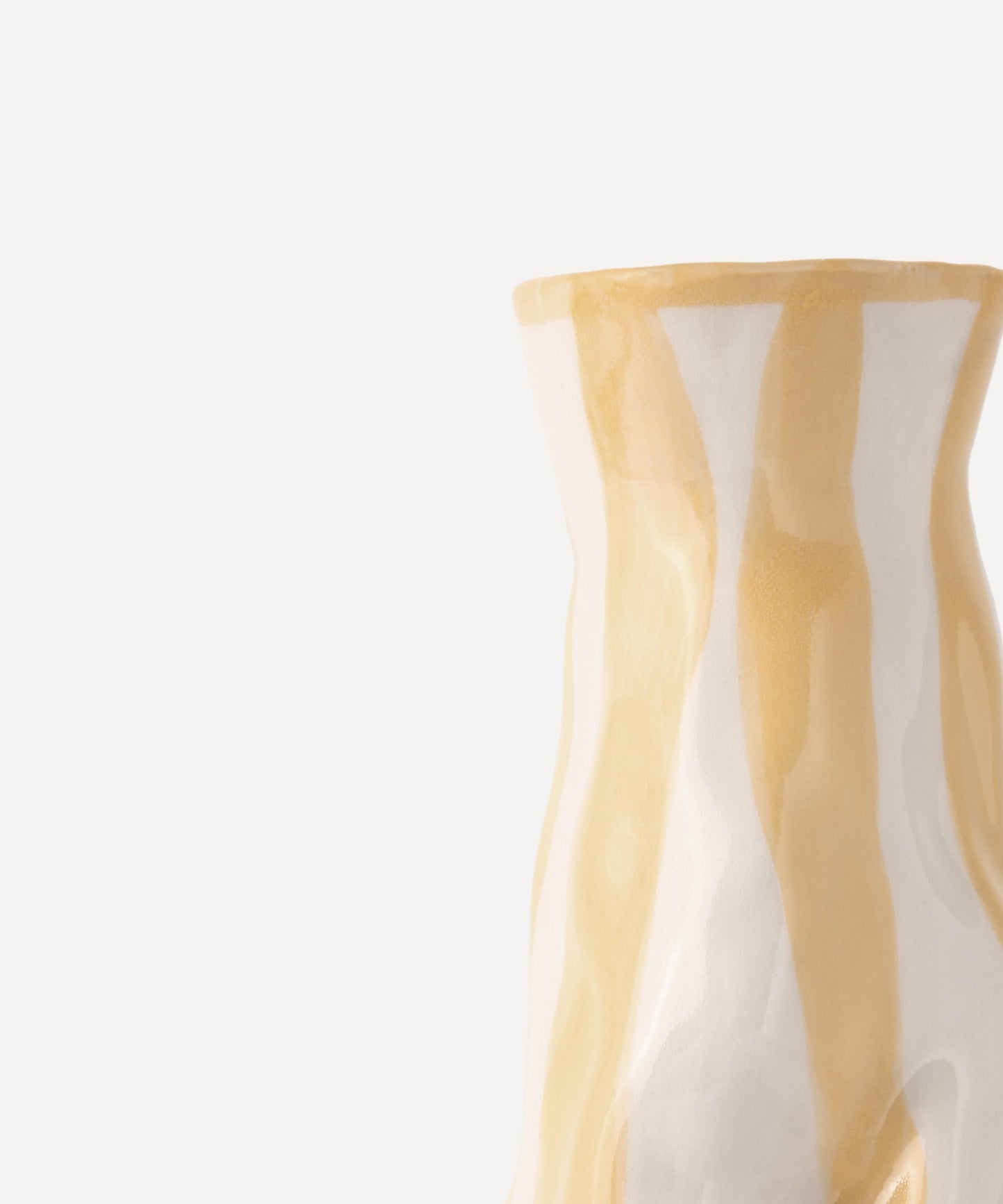 Straw candy stripe vase