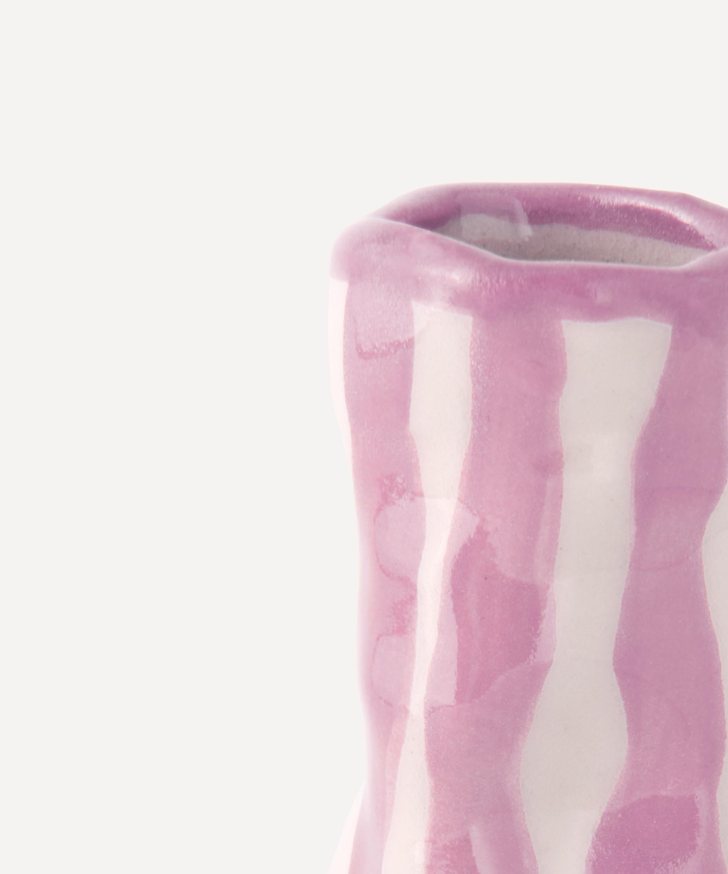 Violet Candy Stripe Candle Holder